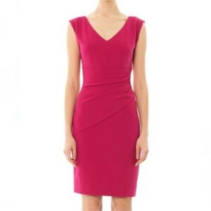 DVF Diane Von Furstenberg Bevin Dress Women size 4 Pink Sheath Stretch Rushed